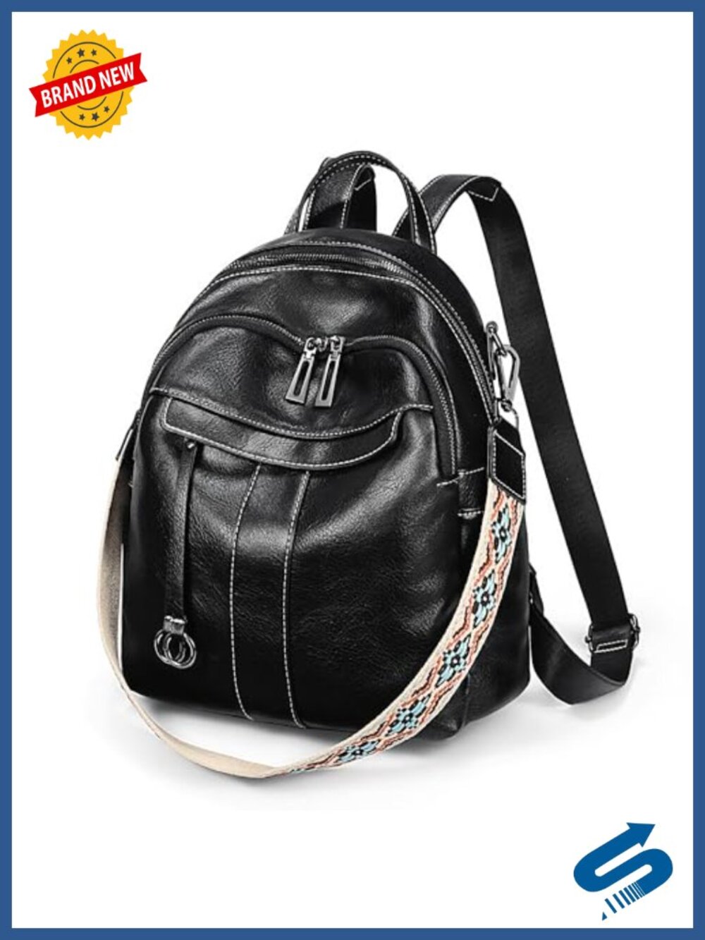 PU Leather Mini Backpack Purse Women Travel Shoulder Bag
